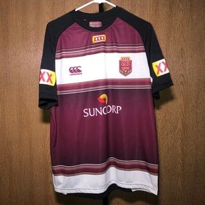 Queensland QLD Maroons Rugby Jersey T Shirt